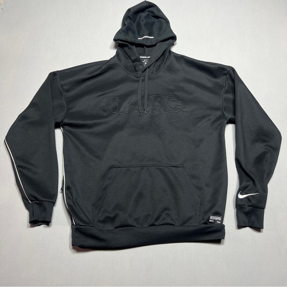 Nike F.C. Dri-Fit Men's Soccer Hoodie M Black Pullover Hooded Training Gym - Picture 3 of 14